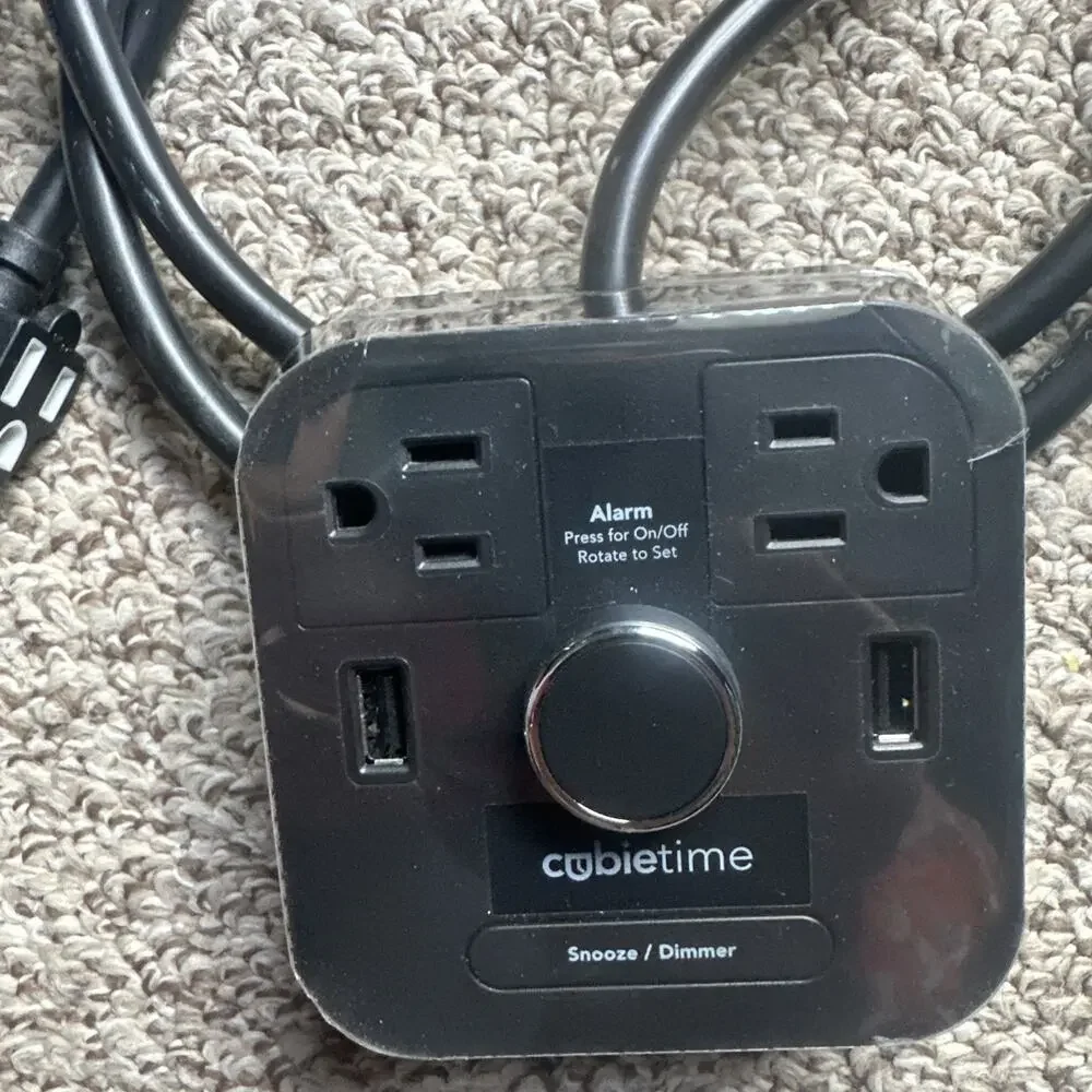 Brandstand CubieTime BPECT Hotel Alarm Clock USB Port Charging Outlets Brand New